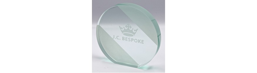 JC MODERN OVAL EXPRESS GLASS AWARD 120MM (15MM THICK)